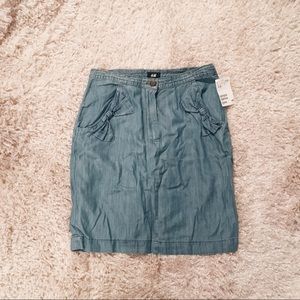 Denim H&M bow skirt